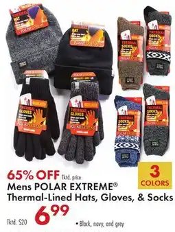Boscov's Mens POLAR EXTREME Thermal-Lined Hats, Gloves, & Socks offer