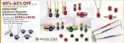 Boscov's NOVA STAR Lab Grown Diamond & Gemstone Collection offer