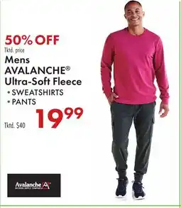 Boscov's Mens AVALANCHE Ultra-Soft Fleece offer