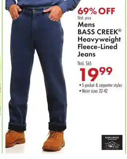 Boscov's Mens BASS CREEK Heavyweight Fleece-Lined Jeans offer