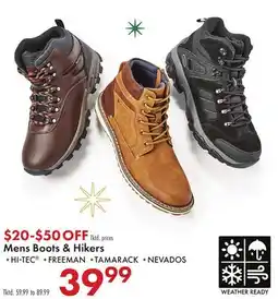 Boscov's Mens Boots & Hikers offer