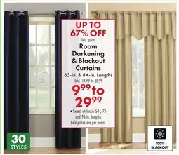 Boscov's Room Darkening & Blackout Curtains offer