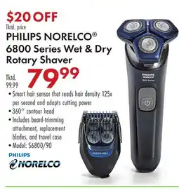 Boscov's PHILIPS NORELCO 6800 Series Wet & Dry Rotary Shaver offer