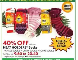 Boscov's HEAT HOLDERS Socks offer