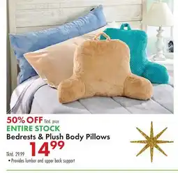 Boscov's ENTIRE STOCK Bedrests & Plush Body Pillows offer