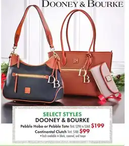 Boscov's DOONEY & BOURKE Pebble Hobo or Pebble Tote offer