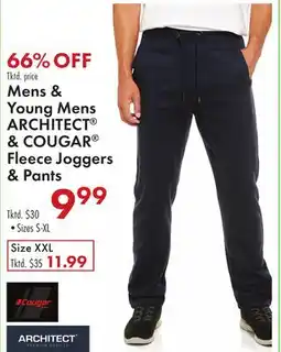Boscov's Mens & Young Mens ARCHITECT & COUGAR Fleece Joggers & Pants offer