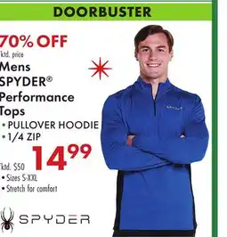 Boscov's Mens SPYDER Performance Tops offer