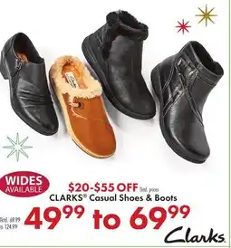 Boscov's CLARKS Casual Shoes & Boots offer