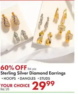 Boscov's Sterling Silver Diamond Earrings offer