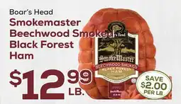 DeCicco & Sons Boar's Head Smokemaster Beechwood Smoked Black Forest Ham offer