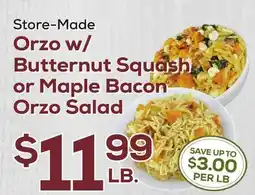 DeCicco & Sons Orzo w/Butternut Squash or Maple Bacon Orzo Salad offer