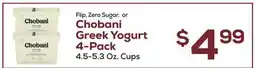 DeCicco & Sons Chobani Greek Yogurt 4-Pack offer