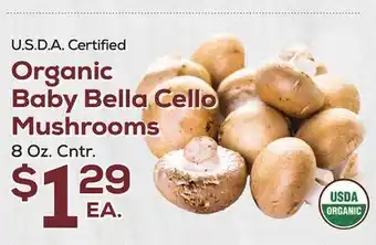 DeCicco & Sons Organic Baby Bella Cello Mushrooms offer