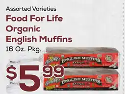 DeCicco & Sons Food For Life Organic English Muffins offer