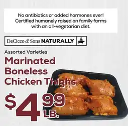DeCicco & Sons Marinated Boneless Chicken Thighs offer