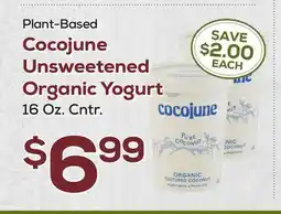 DeCicco & Sons Cocojune Unsweetened Organic Yogurt offer