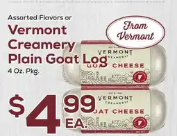 DeCicco & Sons Vermont Creamery Plain Goat Log offer