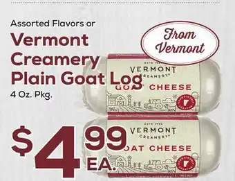 DeCicco & Sons Vermont Creamery Plain Goat Log offer