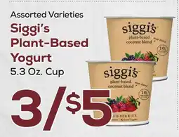 DeCicco & Sons Siggi's Plant-Based Yogurt offer