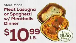 DeCicco & Sons Lasagna or Spaghetti w/Meatballs offer