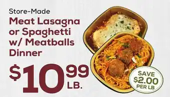 DeCicco & Sons Lasagna or Spaghetti w/Meatballs offer