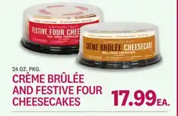 Kings Food Markets CRÈME BRÛLÉE AND FESTIVE FOUR CHEESECAKES offer