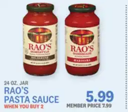Kings Food Markets RAO'S PASTA SAUCE offer