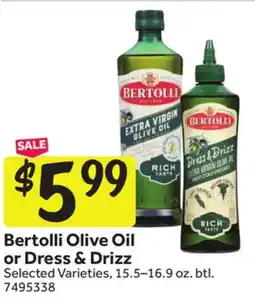 Stop&Shop Bertolli Olive Oil or Dress & Drizz offer