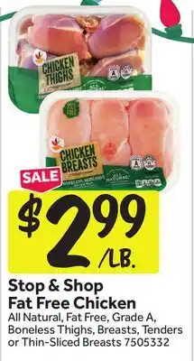 Stop&Shop Stop & Shop Fat Free Chicken offer