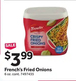 Stop&Shop French's Fried Onions offer