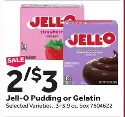 Stop&Shop Jell-O Pudding or Gelatin offer