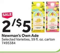 Stop&Shop Newman's Own Ade offer