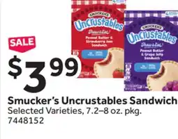 Stop&Shop Smucker's Uncrustables Sandwich offer
