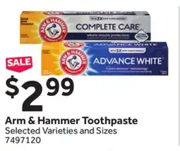 Stop&Shop Arm & Hammer Toothpaste offer