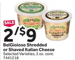 Stop&Shop BelGioioso Shredded or Shaved Italian Cheese offer