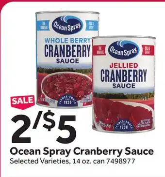 Stop&Shop Ocean Spray Cranberry Sauce offer