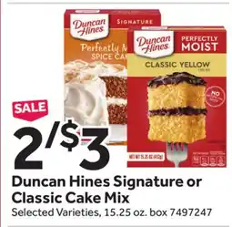 Stop&Shop Duncan Hines Signature or Classic Cake Mix offer