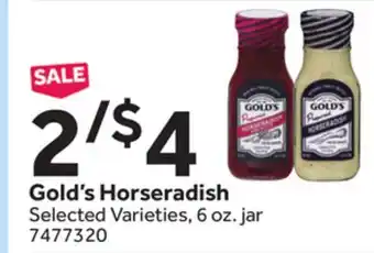 Stop&Shop Gold's Horseradish offer