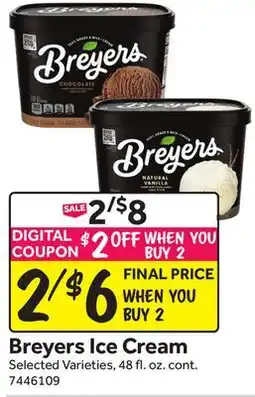 Stop&Shop Breyers Ice Cream offer