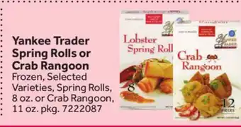 Stop&Shop Yankee Trader Spring Rolls or Crab Rangoon offer