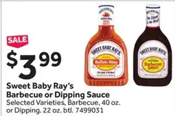 Stop&Shop Sweet Baby Ray's Barbecue or Dipping Sauce offer
