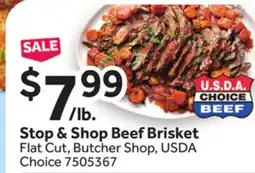 Stop&Shop Stop & Shop Beef Brisket offer
