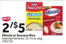 Stop&Shop 5 Minute or Success Rice offer