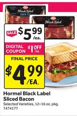 Stop&Shop Hormel Black Label Sliced Bacon offer