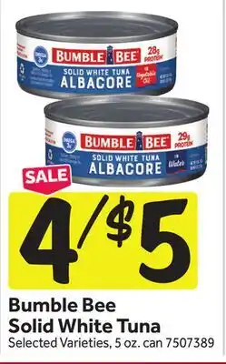 Stop&Shop Bumble Bee Solid White Tuna offer