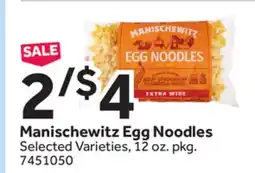 Stop&Shop Manischewitz Egg Noodles offer