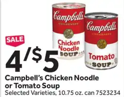 Stop&Shop Campbell's Chicken Noodle or Tomato Soup offer