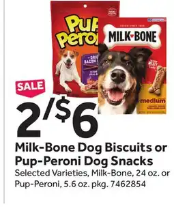 Stop&Shop Milk-Bone Dog Biscuits or Pup-Peroni Dog Snacks offer
