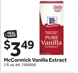 Stop&Shop McCormick Vanilla Extract offer